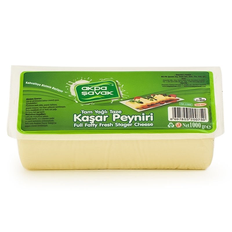 Akpa Şavak Tam Yağlı Kaşar Peyniri (Net:1000 gr)