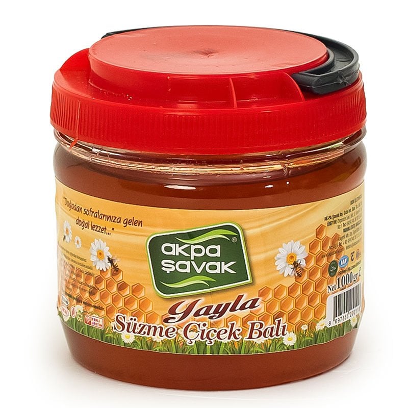 Akpa Şavak Süzme Çiçek Balı (Şekersiz) 1000 gr