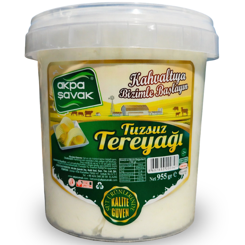 Doğal Tereyağı (Tuzsuz) Net:955 gr