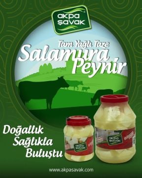 Akpa Şavak Salamura Peyniri (Brüt:2,7 kg Net:1,4 kg)