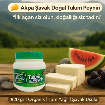 Akpa Şavak Tulum Peyniri 820 gr – Doğal, Katkısız, Tam Yağlı Koyun ve Keçi Sütünden