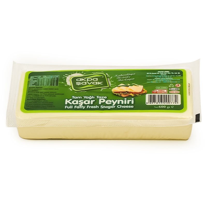 Akpa Şavak Tam Yağlı Kaşar Peyniri (Net:600 gr)