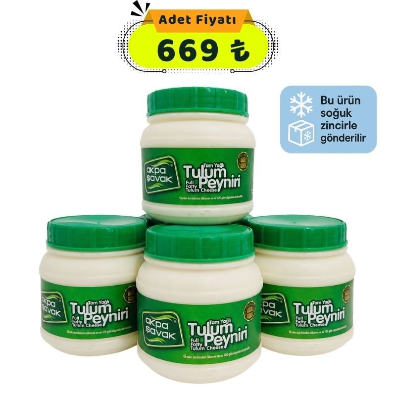 Dört Dörtlük Tulum Peyniri Paketi 4x820 gr | Doğal Tam Yağlı
