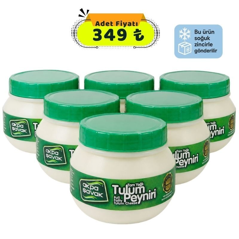 Altılı Gurme Tulum Peyniri Paketi 6x380 gr | Doğal Tam Yağlı