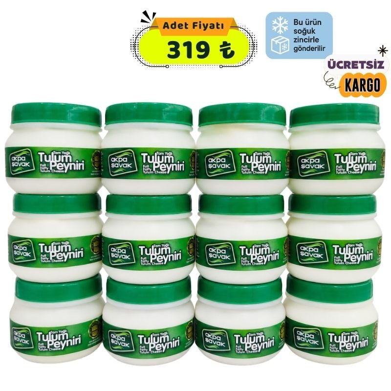 Onikili Gurme Tulum Peyniri Paketi 12x380 gr | Doğal Tam Yağlı